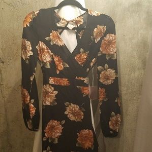 Forever 21 black floral dress
